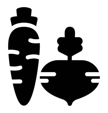 Glif vektör sebze simgesinin