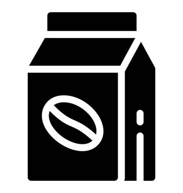 Kahve kutusu simgesinin katı vektör