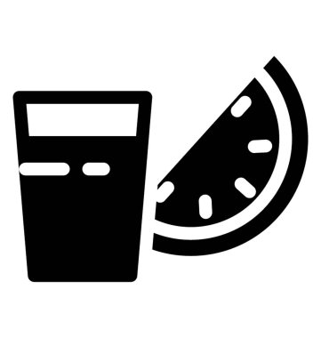Meyve suyu glif vektör simgesi