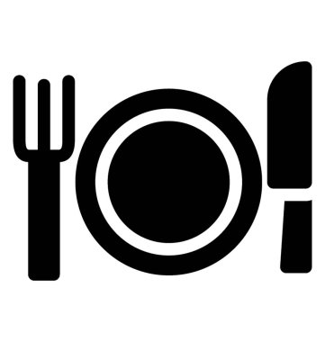 Sofra simgesi simge vektör