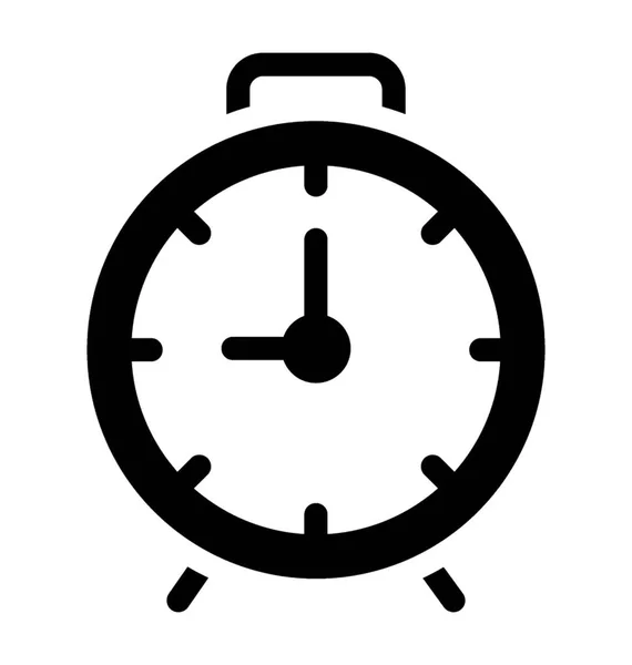 Icône Horloge Style Vectoriel Glyphe — Image vectorielle