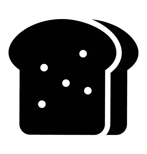 Toast Ikon Solid Vektor — Stock vektor