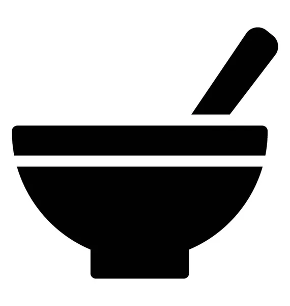 Soup Icon Solid Vector — Stock Vector