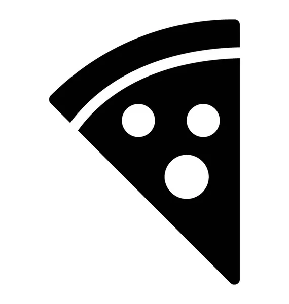 Glif Wektor Pizza Slice Ikony — Wektor stockowy