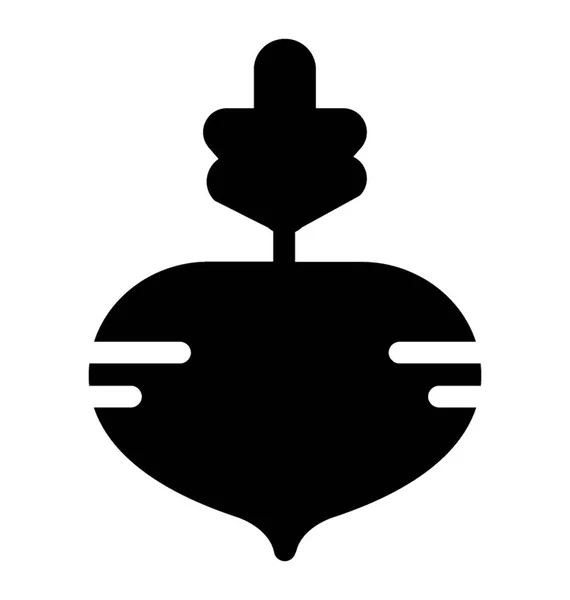Glyph Vector Turnip Icon — Stock Vector