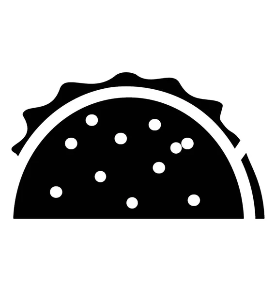 Значок Tortilla Roll Твердом Векторе — стоковый вектор
