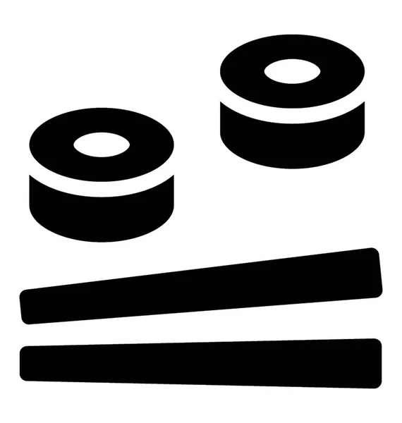 Sushi Pictogram Glyph Vector — Stockvector