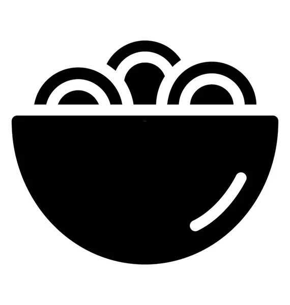 Noodles Icon Glyph Vector — Stock Vector