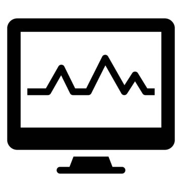 Elektrokardiyogram simgesi katı tarzı