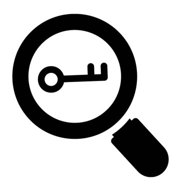 Sağlam anahtar kelime arama simge vektör 