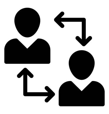 Katı çalışan transfer simge vektör