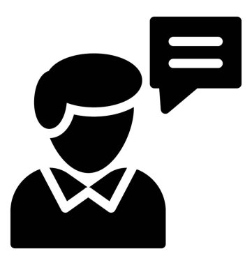 İletişim simgesi katı vektör