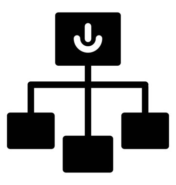 Hiyerarşi simge vektör katı tasarım