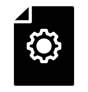 Kağıt ayarı simgesi, glif vektör