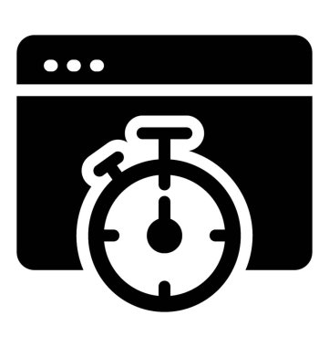 Web hız simge vektör katı tasarım