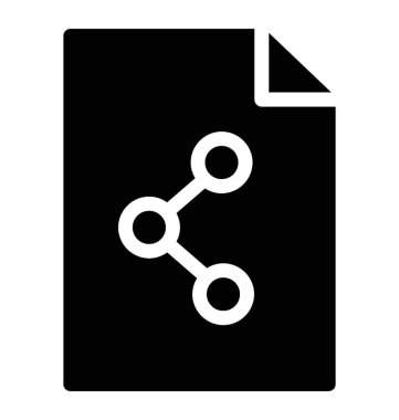 Düz dosya paylaşım simge vektör 