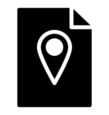 Sağlam kağıt harita simge vektör