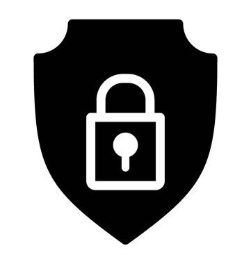 Güvenli kalkan kutsal kişilerin resmi, glif vektör