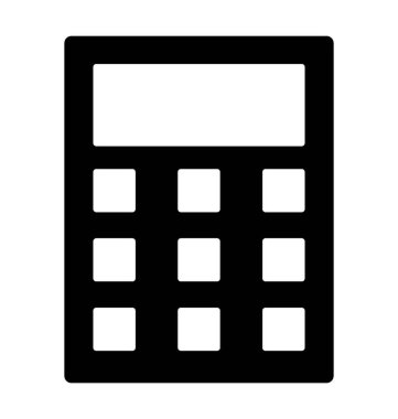 Katı hesap makinesi simge vektör