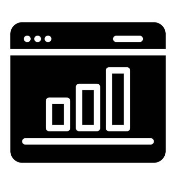 Grafik Web sitesi simge vektör katı tasarım