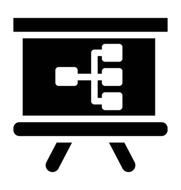 İş tanıtımı simgeler katı tasarım