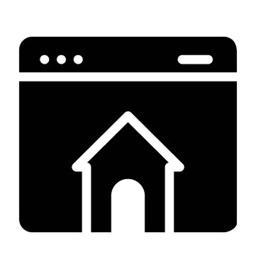 Ev Web sitesi simge, simge vektör