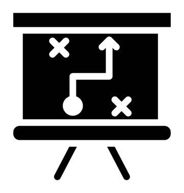 Düz tasarım satış raporu simgesini