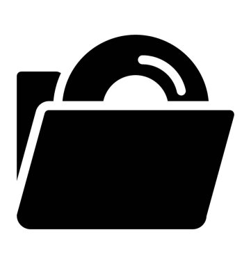 Kompakt disk simge vektör katı tasarım