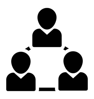 Bir grup insan birbirlerine, ekip çalışması simge vektör
