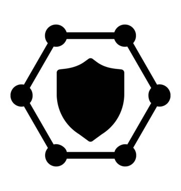 Siber güvenlik ağ simge vektör