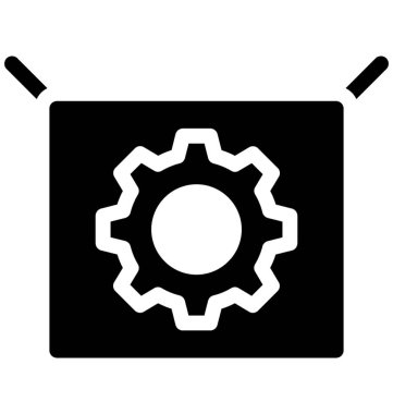 Kağıt ayarı simgesi, glif vektör 