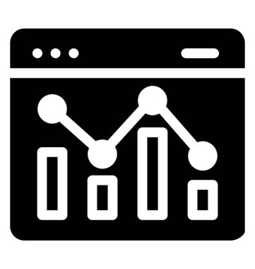 İş Web sitesi simge vektör katı tasarım