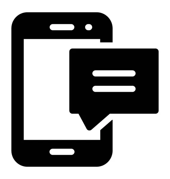Mobile Messaging Ikone Solidem Design — Stockvektor
