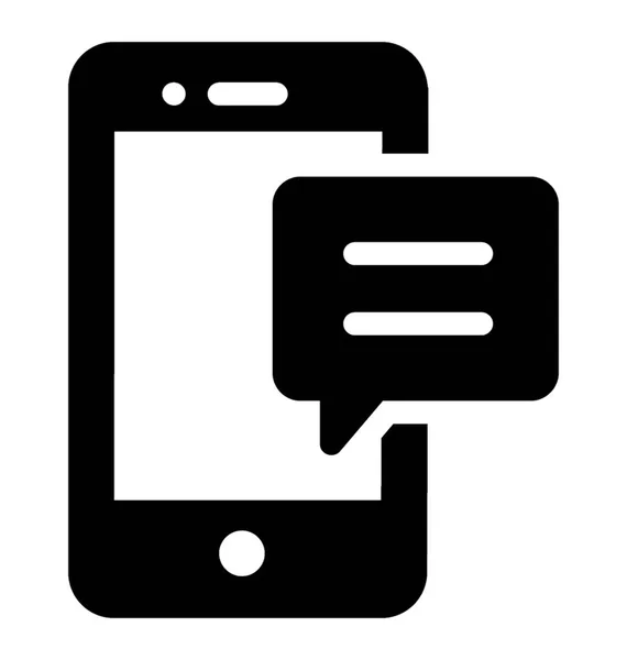 Mobile Messaging Ikone Solidem Design — Stockvektor