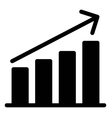 Çubuk grafik simge, simge vektör tasarımı
