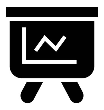 Eğilim analizi simge, simge vektör tasarımı