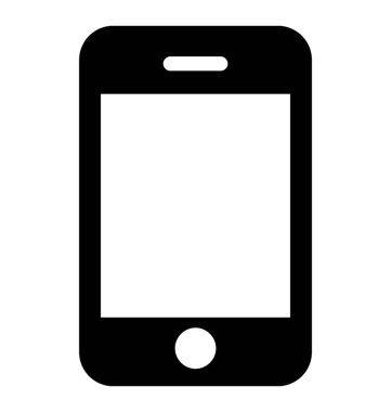 Mobil Icon, glif vektör tasarımı