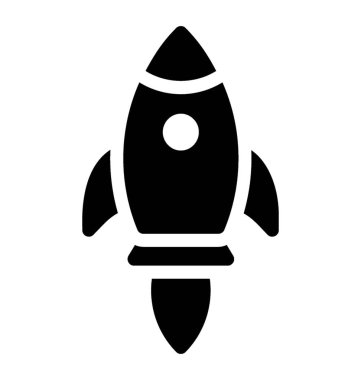 Roket simge, simge vektör tasarımı