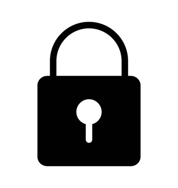 kilit güvenlik kavramları, asma kilit simgesi