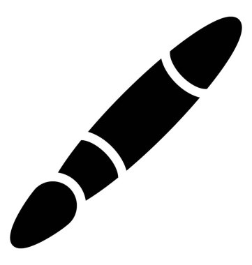 Kalem simgesi, glif vektör tasarımı