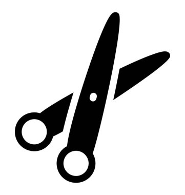 makas simge, glif tasarım kesme aracı