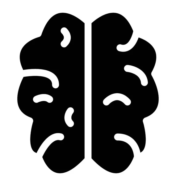 Órgano Central Del Cuerpo Humano Icono Del Cerebro Humano — Vector de stock