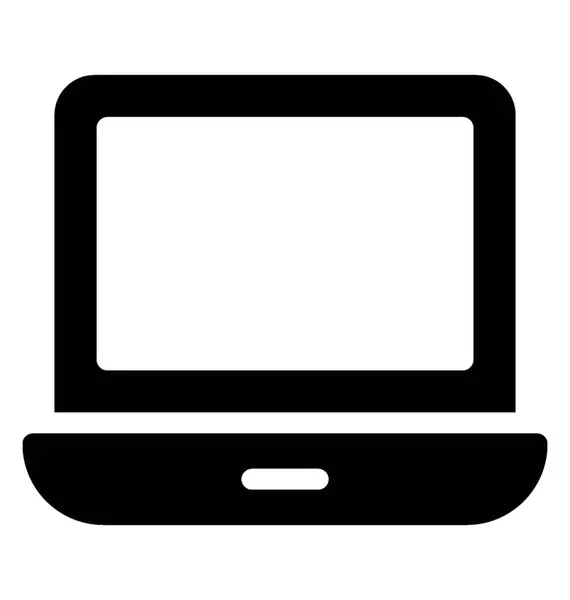 Laptop Symbol Glyphen Vektor Design — Stockvektor