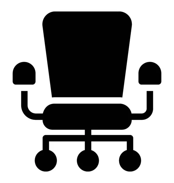 Ikona Krzesło Office Zatwierdzenia Koncepcji — Wektor stockowy