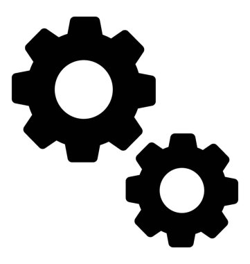 Dişli simgesini, katı tasarım,