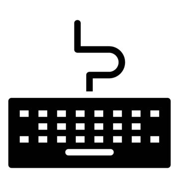 Klavye simgesini, glif tasarım