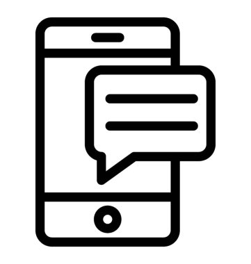 çizgi vektör tasarımı metin ileti simgesi.