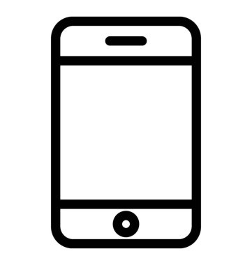 Mobil Icon, çizgi vektör tasarımı.