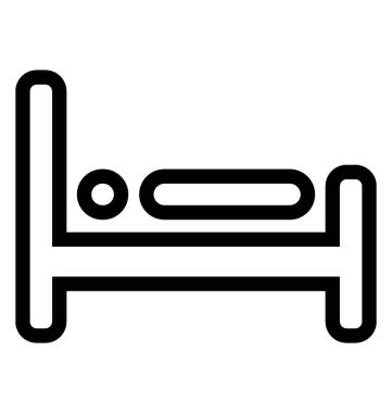 Uyku simgesi, çizgi vektör tasarımı