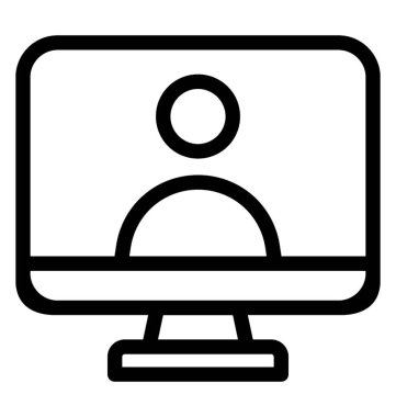 Video seslenmek kutsal kişilerin resmi, çizgi vektör tasarımı